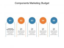 Components marketing budget ppt powerpoint presentation portfolio guidelines cpb