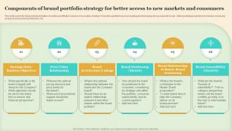 Components Of Brand Portfolio Strategy For Better Access Making Brand Portfolio Work