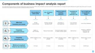Components Of Business Impact Analysis Report