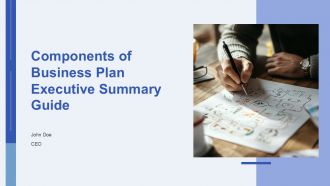 Components Of Business Plan Executive Summary Guide PPT Presentation AT