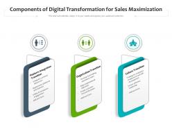 Components of digital transformation for sales maximization