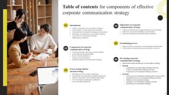 Components Of Effective Corporate Communication Strategy Powerpoint Presentation Slides Appealing Customizable