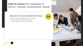 Components Of Effective Corporate Communication Strategy Powerpoint Presentation Slides Good Compatible