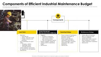 Components Of Efficient Industrial Maintenance Budget