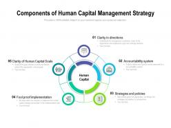 Components of human capital management strategy
