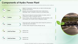 Components Of Hydro Power Plant Clean Energy Ppt Powerpoint Presentation Icon Show