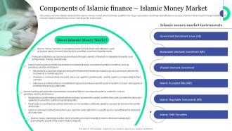 Components Of Islamic Finance Islamic Money Market Islamic Banking And Finance Fin SS V