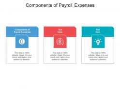 Components of payroll expenses ppt powerpoint presentation ideas slideshow cpb
