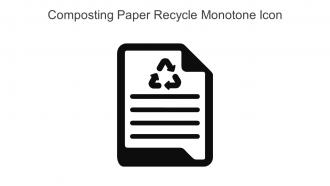 Composting Paper Recycle Monotone Icon In Powerpoint Pptx Png And Editable Eps Format