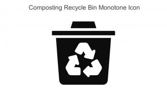 Composting Recycle Bin Monotone Icon In Powerpoint Pptx Png And Editable Eps Format