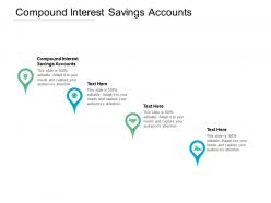 Compound interest savings accounts ppt powerpoint presentation show vector cpb