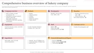 Comprehensive Business Overview Of Bakery Company Complete Guide To Advertising Improvement Strategy SS V