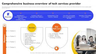 Comprehensive Business Overview Of Tech Services Provider Analyzing And Managing Strategy SS V