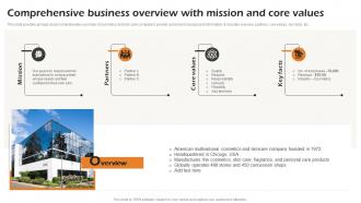 Comprehensive Business Overview With Mission Business Strategic Analysis Strategy SS V