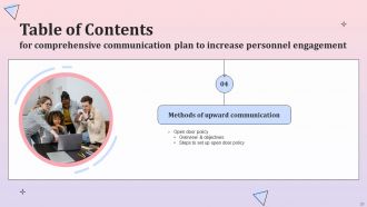 Comprehensive Communication Plan To Increase Personnel Engagement Powerpoint Presentation Slides