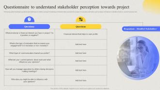 Comprehensive Guide For Developing Questionnaire To Understand Stakeholder Perception Towards