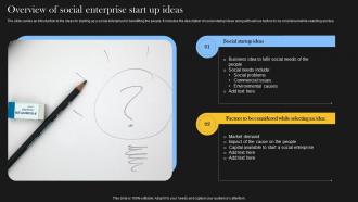 Comprehensive Guide For Social Business Overview Of Social Enterprise Start Up Ideas