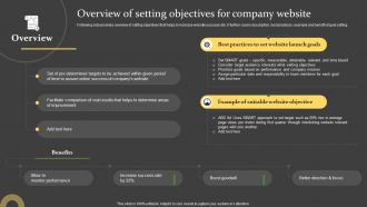 Comprehensive Guide For Successful Overview Of Setting Objectives For Company Website