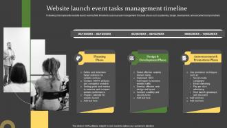 Comprehensive Guide For Successful Website Launch Event Tasks Management Timeline