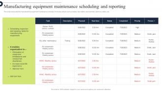 Comprehensive Guide Manufacturing Equipment Maintenance Strategy SS V