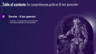 Comprehensive Guide On AI Text Generator Powerpoint Presentation Slides AI CD Image Unique