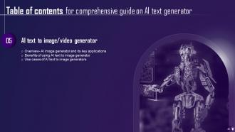 Comprehensive Guide On AI Text Generator Powerpoint Presentation Slides AI CD Customizable Content Ready