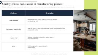Comprehensive Guide Quality Control Focus Areas In Manufacturing Process Strategy SS V