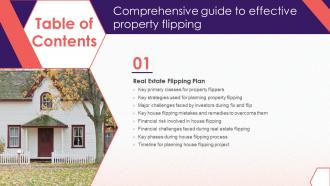 Comprehensive Guide To Effective Property Flipping Table Of Contents