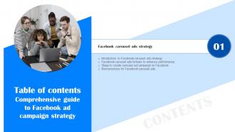 Comprehensive Guide To Facebook Ad Campaign Strategy Table Of Contents MKT SS