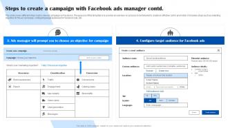 Comprehensive Guide To Facebook Steps To Create A Campaign With Facebook Ads Manager MKT SS Multipurpose Idea