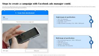 Comprehensive Guide To Facebook Steps To Create A Campaign With Facebook Ads Manager MKT SS Graphical Idea