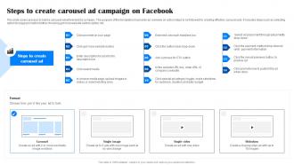 Comprehensive Guide To Facebook Steps To Create Carousel Ad Campaign On Facebook MKT SS