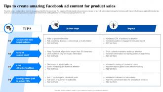 Comprehensive Guide To Facebook Tips To Create Amazing Facebook Ad Content MKT SS