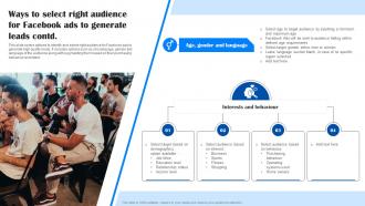 Comprehensive Guide To Facebook Ways To Select Right Audience For Facebook Ads MKT SS Multipurpose Idea