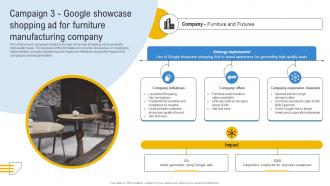 Comprehensive Guide To Google Campaign 3 Google Showcase Shopping Ad For Furniture MKT SS V