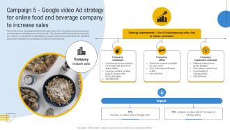 Comprehensive Guide To Google Campaign 5 Google Video Ad Strategy For Online Food MKT SS V