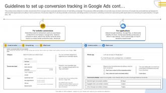 Comprehensive Guide To Google Guidelines To Set Up Conversion Tracking In Google Ads MKT SS V Editable Customizable