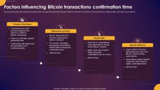 Comprehensive Guide To Understand Factors Influencing Bitcoin Transactions Confirmation Fin SS