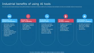 Comprehensive Guide To Use Of AI Tools In Top Industries Powerpoint Presentation Slides AI CD V Unique Professional