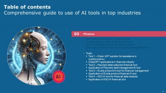 Comprehensive Guide To Use Of AI Tools In Top Industries Powerpoint Presentation Slides AI CD V Adaptable Professional
