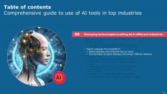 Comprehensive Guide To Use Of AI Tools In Top Industries Powerpoint Presentation Slides AI CD V Graphical Impressive