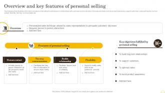 Comprehensive Integrated Marketing Overview And Key Features Of Personal Selling MKT SS V