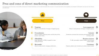 Comprehensive Integrated Marketing Pros And Cons Of Direct Marketing Communication MKT SS V