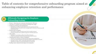 Comprehensive Onboarding Program Aimed At Enhancing Employee Retention And Performance Complete Deck Template Customizable