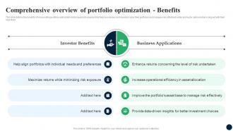 Comprehensive Overview Of Portfolio Optimization Benefits Enhancing Decision Making FIN SS