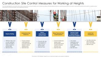 Comprehensive Safety Plan Building Site Construction Site Control Measures For Working At Heights
