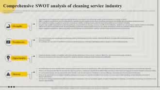 Comprehensive Swot Analysis Of Cleaning Service Industry Cleaning Concierge BP SS