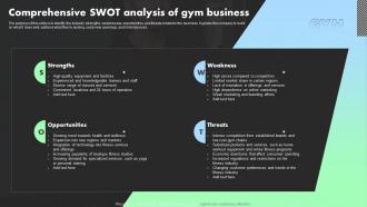 Comprehensive Swot Analysis Of Gym Business Crossfit Gym Business Plan BP SS