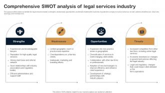 Comprehensive Swot Analysis Of Legal Services Industry Legal Firm Business Plan BP SS
