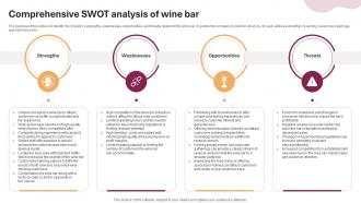 Comprehensive SWOT Analysis Of Wine And Cocktail Bar Business Plan BP SS